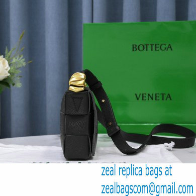 Bottega Veneta Intreccio Cassette Cross-body Bag Grained Leather Black 2021