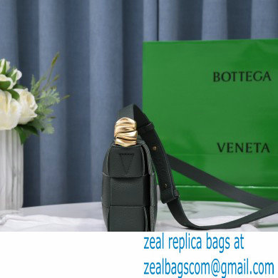 Bottega Veneta Intreccio Cassette Cross-body Bag Grained Leather Dark Green 2021