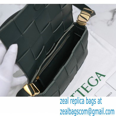 Bottega Veneta Intreccio Cassette Cross-body Bag Grained Leather Dark Green 2021