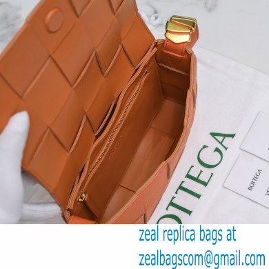 Bottega Veneta Intreccio Cassette Cross-body Bag Grained Leather Orange 2021