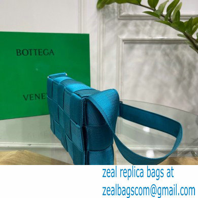 Bottega Veneta Intreccio Cassette Cross-body Bag Webbing Blue 2021 - Click Image to Close