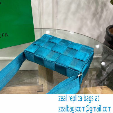Bottega Veneta Intreccio Cassette Cross-body Bag Webbing Blue 2021 - Click Image to Close