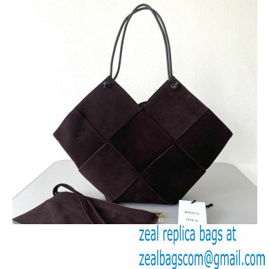 Bottega Veneta Large Intrecciato Suede Tote Bag Coffee 2021