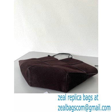 Bottega Veneta Large Intrecciato Suede Tote Bag Coffee 2021