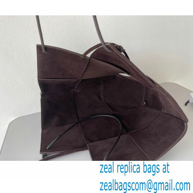 Bottega Veneta Large Intrecciato Suede Tote Bag Coffee 2021 - Click Image to Close