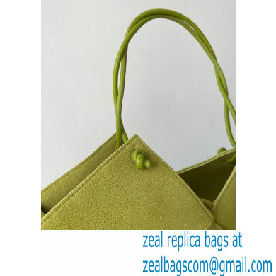 Bottega Veneta Large Intrecciato Suede Tote Bag Kiwi Green 2021 - Click Image to Close