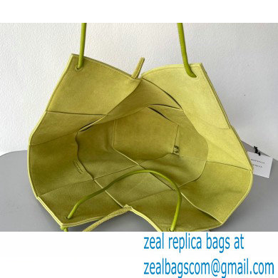 Bottega Veneta Large Intrecciato Suede Tote Bag Kiwi Green 2021