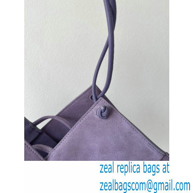 Bottega Veneta Large Intrecciato Suede Tote Bag Lilac 2021