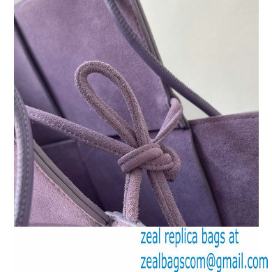 Bottega Veneta Large Intrecciato Suede Tote Bag Lilac 2021