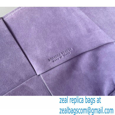 Bottega Veneta Large Intrecciato Suede Tote Bag Lilac 2021