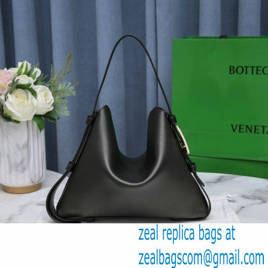 Bottega Veneta Leather Cradle Shoulder Bag Black 2021 - Click Image to Close