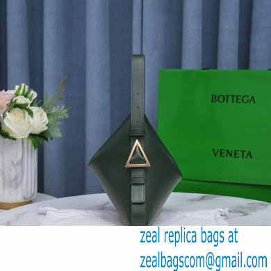 Bottega Veneta Leather Cradle Shoulder Bag Dark Green 2021 - Click Image to Close