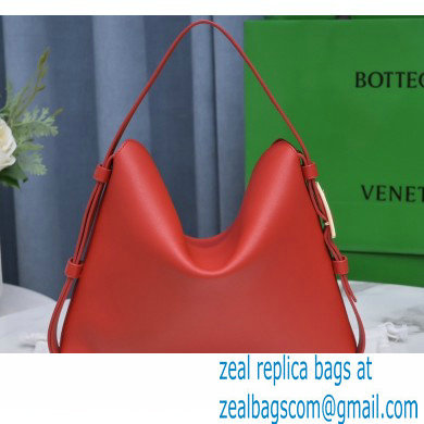 Bottega Veneta Leather Cradle Shoulder Bag Red 2021