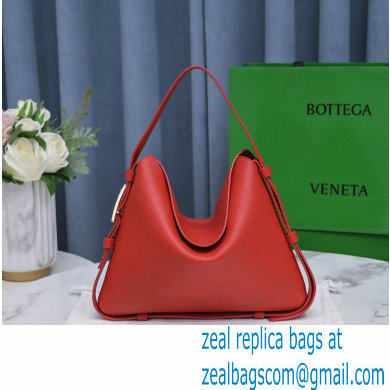Bottega Veneta Leather Cradle Shoulder Bag Red 2021