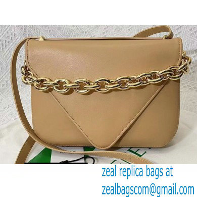 Bottega Veneta Mount Medium Leather Envelope Bag Apricot 2021