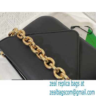 Bottega Veneta Mount Medium Leather Envelope Bag Black 2021 - Click Image to Close