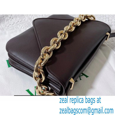 Bottega Veneta Mount Medium Leather Envelope Bag Coffee 2021