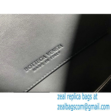 Bottega Veneta Mount Medium Leather Envelope Bag Grained Black 2021