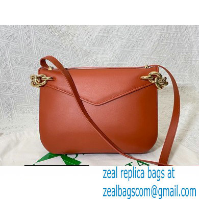 Bottega Veneta Mount Medium Leather Envelope Bag Maple 2021