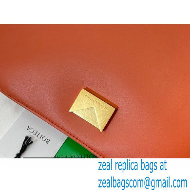 Bottega Veneta Mount Medium Leather Envelope Bag Maple 2021 - Click Image to Close