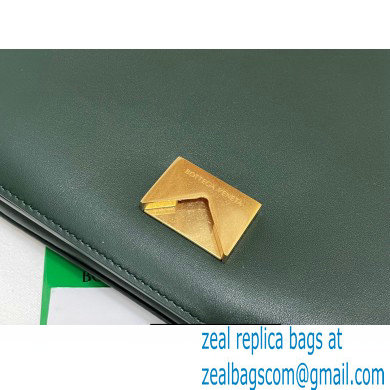 Bottega Veneta Mount Medium Leather Envelope Bag Raintree Green 2021