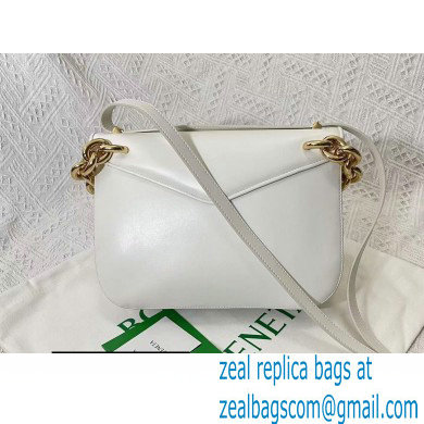 Bottega Veneta Mount Medium Leather Envelope Bag White 2021 - Click Image to Close