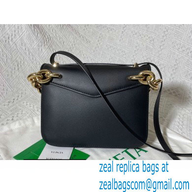 Bottega Veneta Mount Small Leather Envelope Bag Black 2021 - Click Image to Close