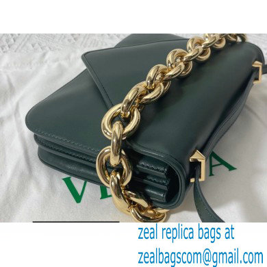 Bottega Veneta Mount Small Leather Envelope Bag Raintree Green 2021