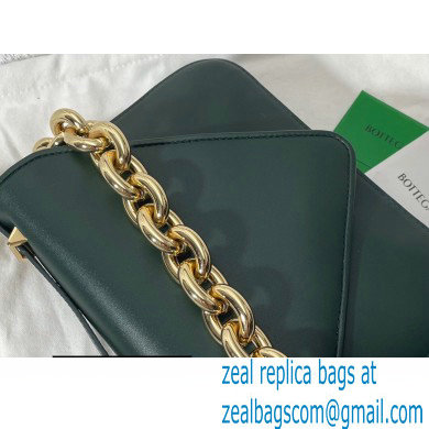 Bottega Veneta Mount Small Leather Envelope Bag Raintree Green 2021