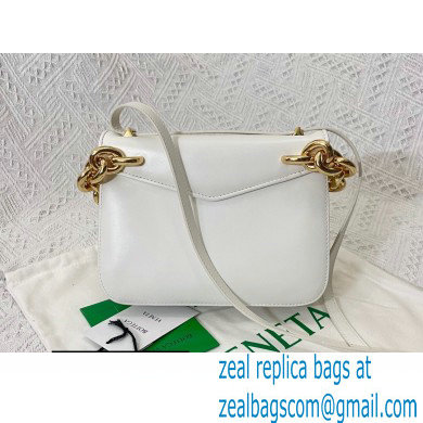 Bottega Veneta Mount Small Leather Envelope Bag White 2021