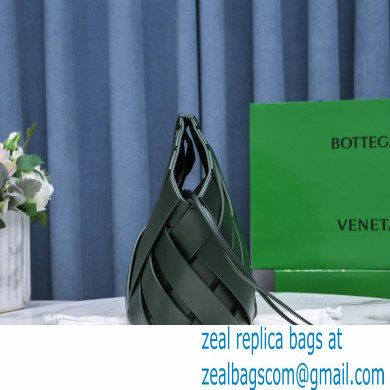 Bottega Veneta Point Intrecciato Leather Top Handle Medium Basket Bag Raintree Green 2021