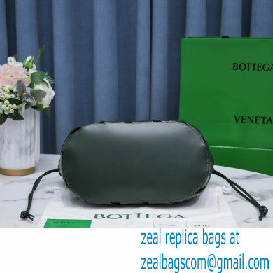 Bottega Veneta Point Intrecciato Leather Top Handle Medium Basket Bag Raintree Green 2021