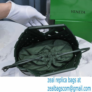 Bottega Veneta Point Intrecciato Leather Top Handle Medium Basket Bag Raintree Green 2021 - Click Image to Close