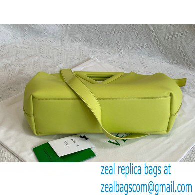 Bottega Veneta Point Leather Top Handle Medium Bag Light Green 2021