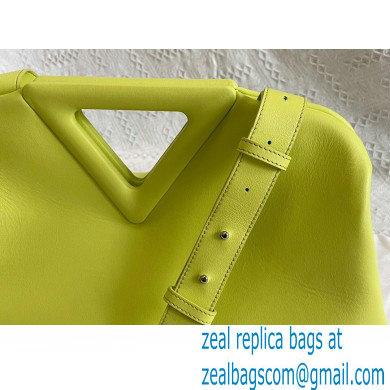 Bottega Veneta Point Leather Top Handle Medium Bag Light Green 2021