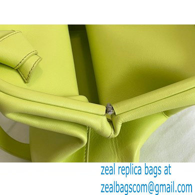Bottega Veneta Point Leather Top Handle Medium Bag Light Green 2021