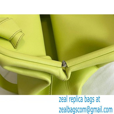 Bottega Veneta Point Leather Top Handle Medium Bag Light Green 2021