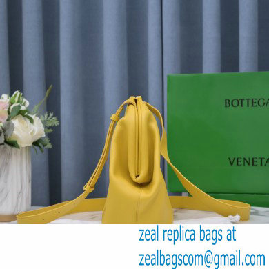Bottega Veneta Point Leather Top Handle Medium Bag Yellow 2021