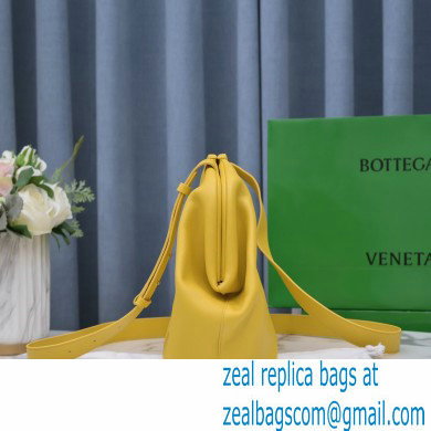 Bottega Veneta Point Leather Top Handle Medium Bag Yellow 2021 - Click Image to Close