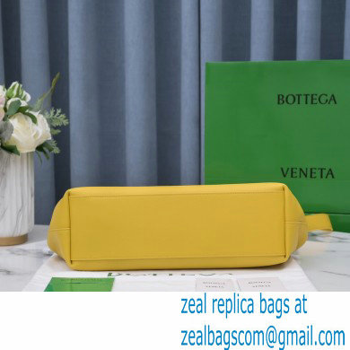 Bottega Veneta Point Leather Top Handle Medium Bag Yellow 2021 - Click Image to Close