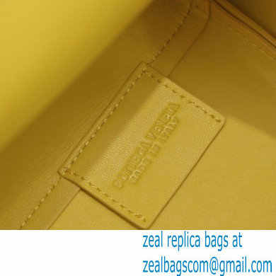 Bottega Veneta Point Leather Top Handle Medium Bag Yellow 2021 - Click Image to Close