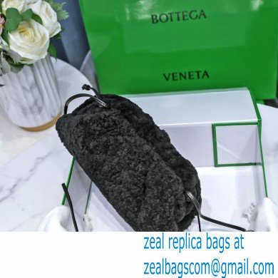 Bottega Veneta Shearling Clutch with Strap Mini Pouch Bag Black 2021