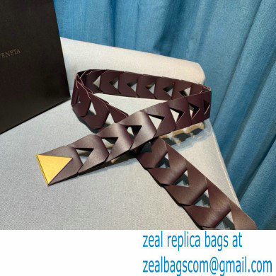 Bottega Veneta Width 5cm Cut-out Leather Hook Belt 03 2021 - Click Image to Close