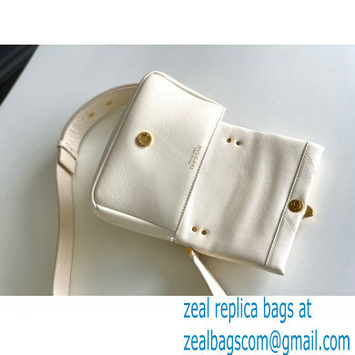 Bvlgari Serpenti Cabochon Crossbody Bag 18cm with Detachable Shoulder Strap White 2021