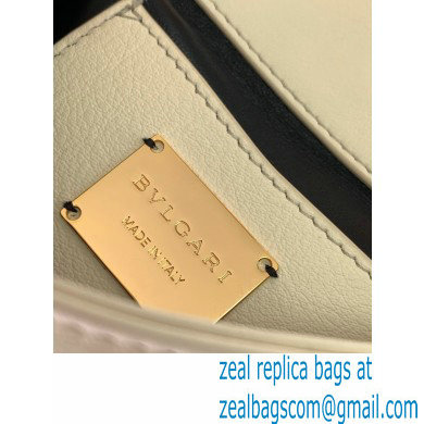 Bvlgari Serpenti Cabochon Crossbody Bag 18cm with Detachable Shoulder Strap White 2021 - Click Image to Close