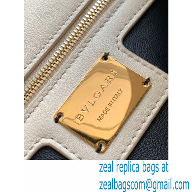 Bvlgari Serpenti Cabochon Crossbody Bag 22.5cm with Detachable Shoulder Strap White 2021