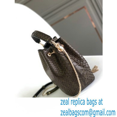 Bvlgari Serpenti Forever Bucket Bag 16cm Karung Leather Snake Black 2021