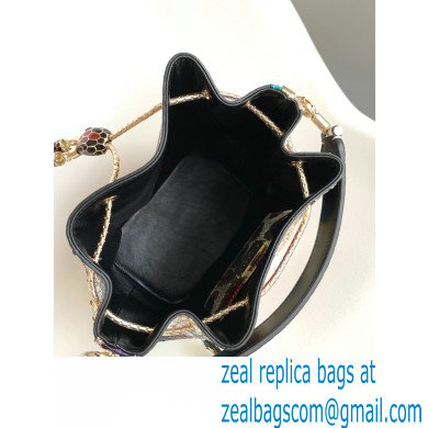 Bvlgari Serpenti Forever Bucket Bag 16cm Karung Leather Snake Gold 2021