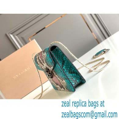 Bvlgari Serpenti Forever Crossbody Bag 20cm Karung Leather Snake Green 2021 - Click Image to Close