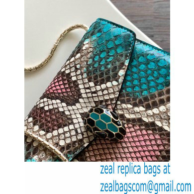 Bvlgari Serpenti Forever Crossbody Bag 20cm Karung Leather Snake Green 2021